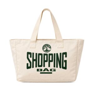 Grote canvas tas van Plant a Tree met groen Shopping Bag design