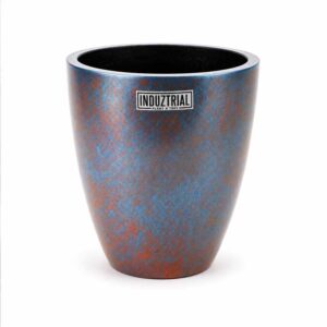 handgeschilderde-vaas-oranje-metallic-blauw-plant-a-tree