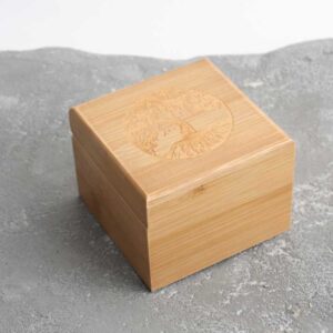 Houten horlogedoos met Tree of Life gravure – Plant a Tree