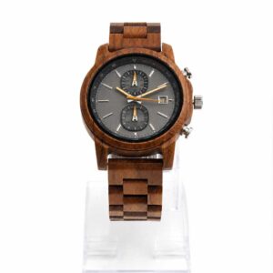 Houten horloge Nerf met bruine houten horlogeband