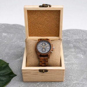 Houten horloge Nerf in houten geschenkverpakking