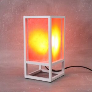 Witte Zoutlamp Alder met verlicht natuurlijk zoutkristal