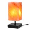 Zoutlamp Aspen met zwart onderstel en natuurlijk zoutkristal