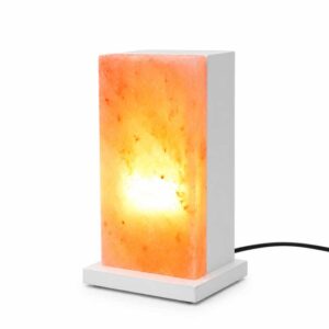 Zoutlamp Cypress wit – moderne zoutlamp met natuurlijk zoutkristal