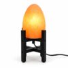 Zoutlamp Flame met vlamvormige zoutsteen in zwart modern frame